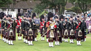 The Highlanders 4 SCOTS perform a new piping tune Leal and Siccar for 100 year old Chieftain [upl. by Ingles473]