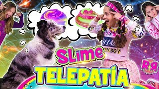 SLIME por TELEPATÍA con mi PERRO 🐶 Twin TELEPATHY SLIME challenge 🤯 Haciendo SLIME telepáticamente [upl. by Ynneg]