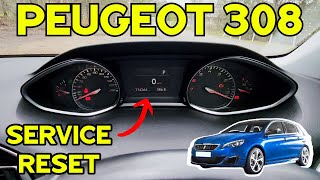 How to RESET PEUGEOT 308 SERVICE LIGHT  Peugeot 308 Service Reminder Reset  FULL DIY TUTORIAL [upl. by Ikir864]