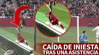 La caída de Iniesta tras asistir a Podolski se volvió viral al instante  Diario AS [upl. by Zamir836]