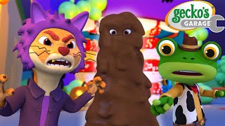 Muddy Monster Car Wash  Go Geckos Garage  Geckos Adventures  Kids Cartoons [upl. by Winzler]