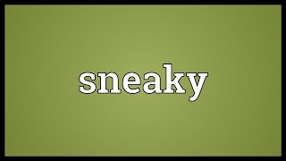 Sneaky Meaning [upl. by Hedve]