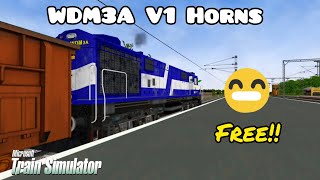 DOWNLOAD NEW WDM3A LOCOMOTIVE HORNS PACK FOR MSTS OPEN RAILS [upl. by Eyot233]