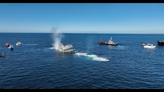 MV Shingle Sinking at Killala Bay 4K [upl. by Boykins]