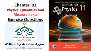 Exercise Questions Conceptual Short  long  Chapter 1  11th Physics Latest NBF Fbise Syllabus2024 [upl. by Nwadahs]