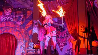 NEW 2024 4K Crazy STUNT SHOW  Le Magnifique Carnaval Du Grotesque Full Show  Knotts Scary Farm [upl. by Olnay]