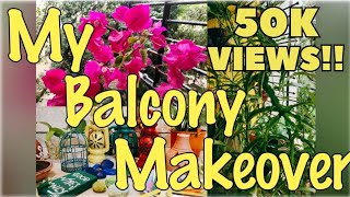 Balcony MakeoverBalcony Decorating Ideas [upl. by Eimaj]