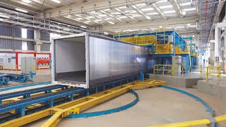 How Shipping Containers Are Made  Fastest Container Production Process in a Modern Factory [upl. by Lindholm]