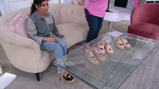 Soludos Woven Platform SlipOn Espadrilles on QVC [upl. by Ednew482]