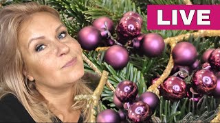 🎥 FIOLETOWY FILC I BOMBKI W WIANKU ŚWIĄTECZNYM  LIVE DIY Z ANKĄ 🎄💜 [upl. by Carol]