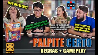 Palpite Certo l Regras  Gameplay Part Gambiarra Board Games [upl. by Danyelle715]