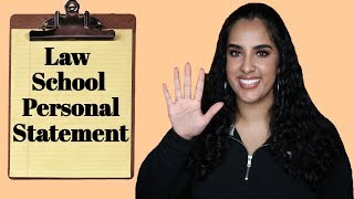 5 TIPS FOR LAW SCHOOL PERSONAL STATEMENT [upl. by Airdnek961]