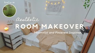 Small Room Makeover Philippines 🌱 minimalist  pinterest inspired · [upl. by Yrad]