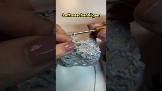 Luftmaschenbögen 🧶♥️ häkeln häkelnlernen crochet häkelnmuster fy [upl. by Catlaina]