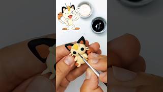 ⚫ MEOWTH POKÉMON 😼 meowth pokemon clayart art polymerclay clay biscuit massinha diy [upl. by Reni192]