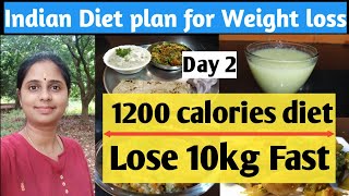 Indian diet plan for weight loss  Full day diet plan for weight loss1200 calorie meal plan [upl. by Fried]