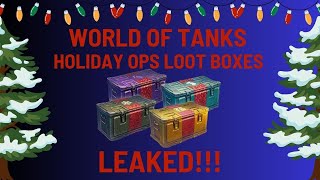 World of Tanks Holiday Ops Loot Boxes Leaked [upl. by Laehctim144]