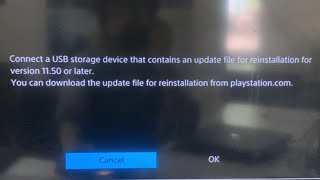 Connect a USB storage device that contains an update file for reinstallationPS4 Update Problem fix [upl. by Huberto]