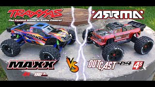 Traxxas Maxx 4s vs Arrma Outcast 4S [upl. by Nnarual]