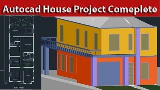 AutoCAD 2d and 3d Beginner to Advance House Project Tutorial [upl. by Saint]