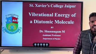 Vibrational Energy of a Diatomic Molecule Dr Shanmugam M Department of Science [upl. by Sifan]