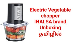 Electric Vegetable chopper500W 1 litre INALSA brand  Unboxing  Not satisfied with performance☹️ [upl. by Fania274]