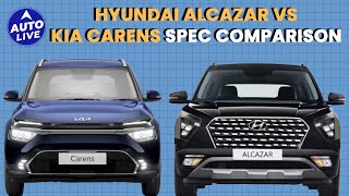 Hyundai Alcazar vs Kia Carens  Auto Live [upl. by Anitsahs]