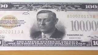 Who was Woodrow Wilson   The 100000 USDollar banknote [upl. by Nosned]