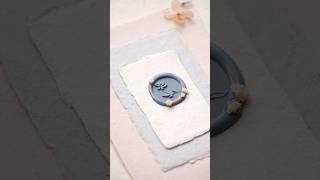 We love an elegant dusty blue wax seal with dried flowers waxseal mood [upl. by Kenward]