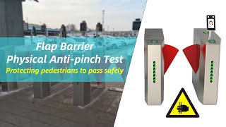 STXtek Flap Barrier Turnstile Gate Physical Anti Pinch Test flapbarrier turnstilegate [upl. by Patrizius]