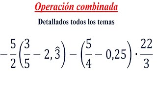 Operación combinada con decimales y fracciones 2 [upl. by Stearns]