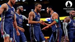 The Avengers in Paris  NBA 2K24 Olympics Mode  USA vs Brazil  Ultra Realistic Gameplay [upl. by Naerad]