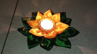 Diya Stand from fabric😍🤩🥰  Diwali decorationfestival special  Decorative Diya 🪔 [upl. by Marutani]