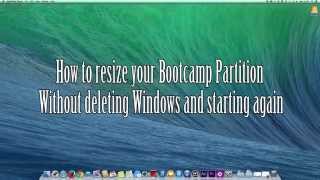 How to resize your bootcamp partition without deleteing windows Disk partitioning [upl. by Smaj]