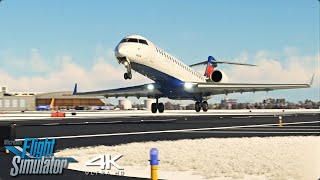 Delta Connection CRJ700 Short Hop  ChicagoDetroit  Ultra Real 4K  A MSFS Experience [upl. by Granthem38]