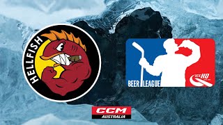 Hellfish VS Big Deals  Div 7  9th September  IceHQ Beer League ice hockey [upl. by Emmit610]