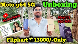 Unboxing My New Phone । Moto g64 5g With OIS Camera 📸 6000 MAH Big Battery 🔋Only 13000Filpkart [upl. by Selimah247]