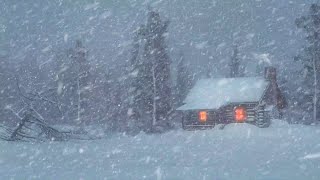 Entspannende Geräusche Von Fallendem Schnee Und Wind In Der Winterlandschaft Mit Berghütte [upl. by Lynden]