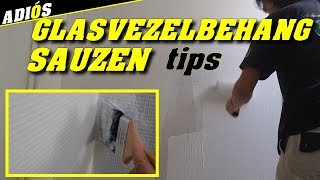 GLASVEZELBEHANG SCHILDEREN tips om glasvezelbehang BETER te sauzen [upl. by Viola]