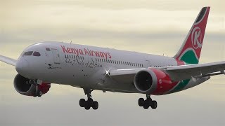 STRIKING  Kenya Airways 7878 Landing at London Heathrow  5YKZA [upl. by Nnahoj]