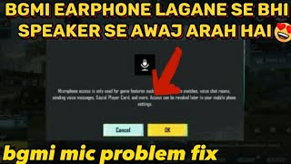 BGMI Bluetooth earphone problem solved  BGMI Mic Not Working With Earphones  mic on problem [upl. by Jepson]