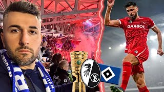 HSV ist RAUS😩PYROS amp MEGA SUPPORT🧨 SC Freiburg  Hamburger SV DFB Pokal Stadionvlog  Bardia Barati [upl. by Dnar]