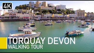 Torquay Devon  Seafront tour of Torquay from harbour to town centre and beach [upl. by Nilyarg566]