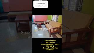 Genuine TEAK WOOD furniture Chennai Subhashree Furniture [upl. by Elleuqar760]