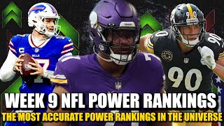 Week 9 NFL Power Rankings 🔥🔥🔥 The Most Accurate in the Universe [upl. by Alleuol]