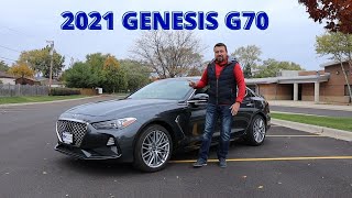 2021 Genesis G70 Htrac 20T is another player in the entry level luxury sedans  Matt the car guy [upl. by Thurstan]