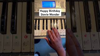 Happy Birthday by Stevie Wonder pianotutorial ￼ pianolession drking watchandplaythepiano [upl. by Ken]