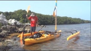 Sailing Hobie TI Trimeran Garden Cove Key Largo Florida [upl. by Treve]