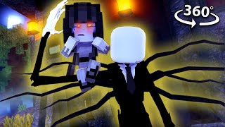 Youre ESCAPING SLENDER MAN in 360VR  Horror Minecraft VR Video [upl. by Asseral36]