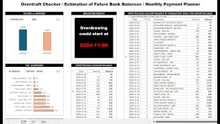 Overview Overdraft Checker  Estimation of Future Bank Balances  Monthly Payment Planner [upl. by Sivahc]